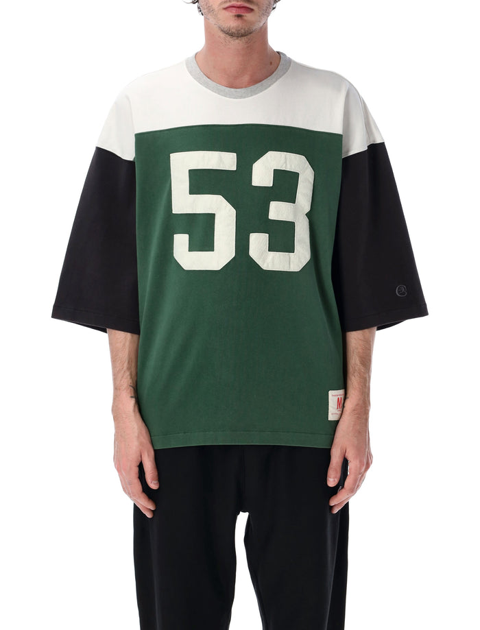 Champion Reverse Weave Colorblock T-Shirt Green Cotton Tshirt