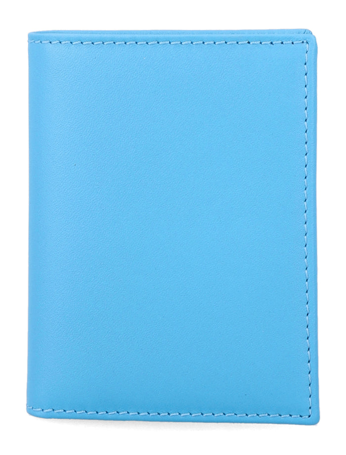 Comme Des Garçons Wallet Leather Cardholder Light Blue Cow Hide