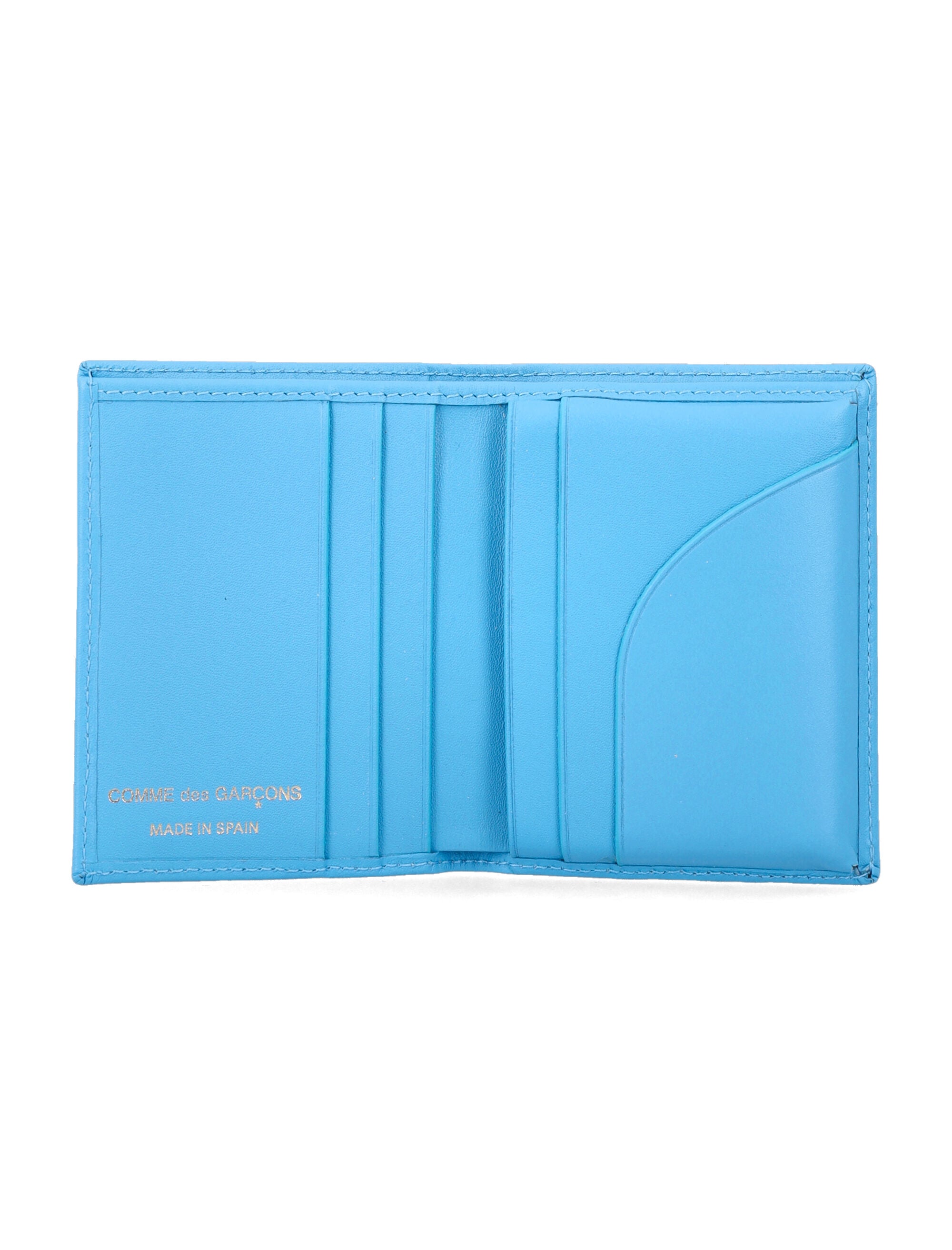Comme Des Garçons Wallet Leather Cardholder Light Blue Cow Hide
