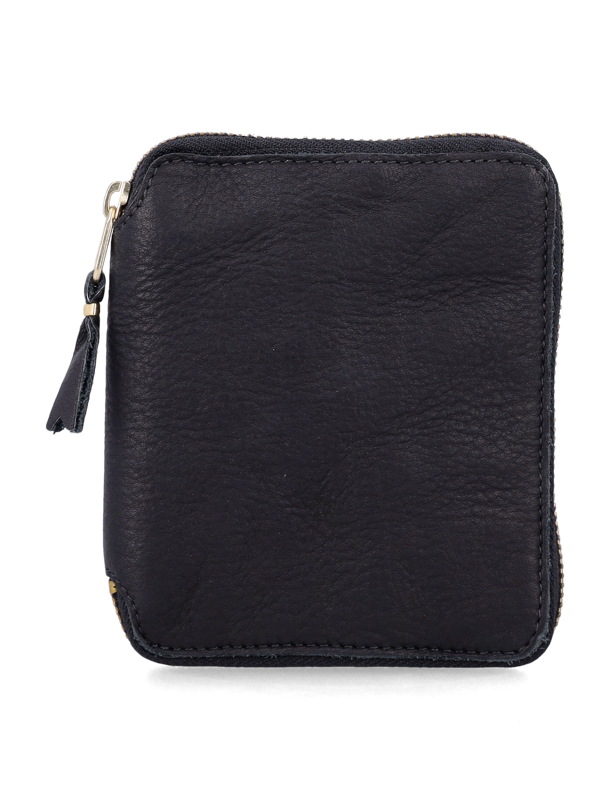 Comme Des Garçons Wallet Lenticular Zip Black Cowhide
