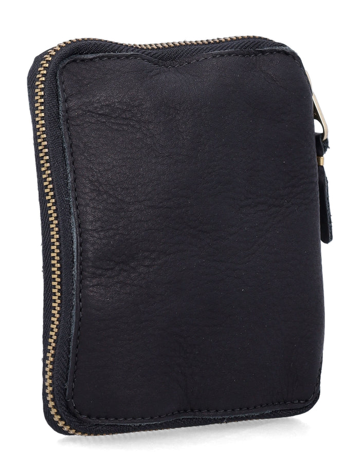 Comme Des Garçons Wallet Lenticular Zip Black Cowhide