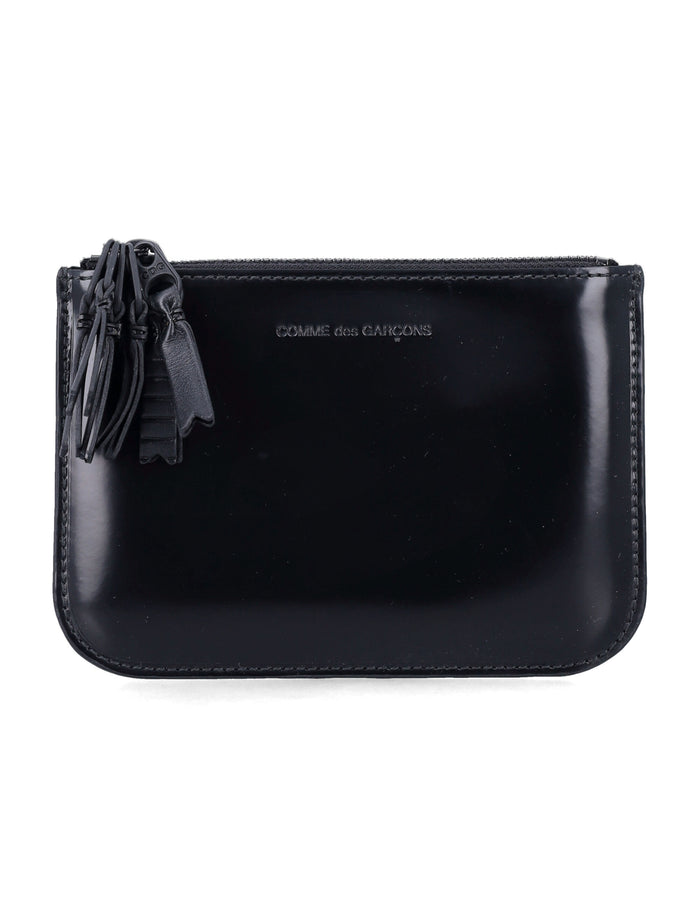Comme Des Garçons Wallet Zipper Medley Pouch Black Cowhide