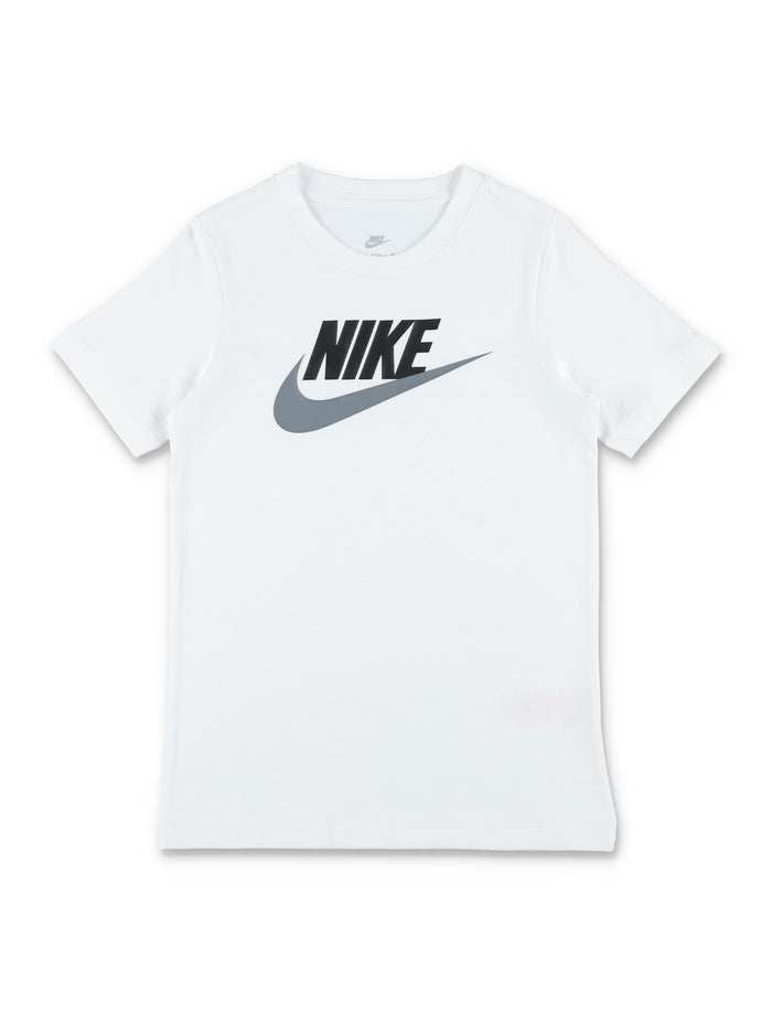 Nike Kids White Cotton Logo T-Shirt