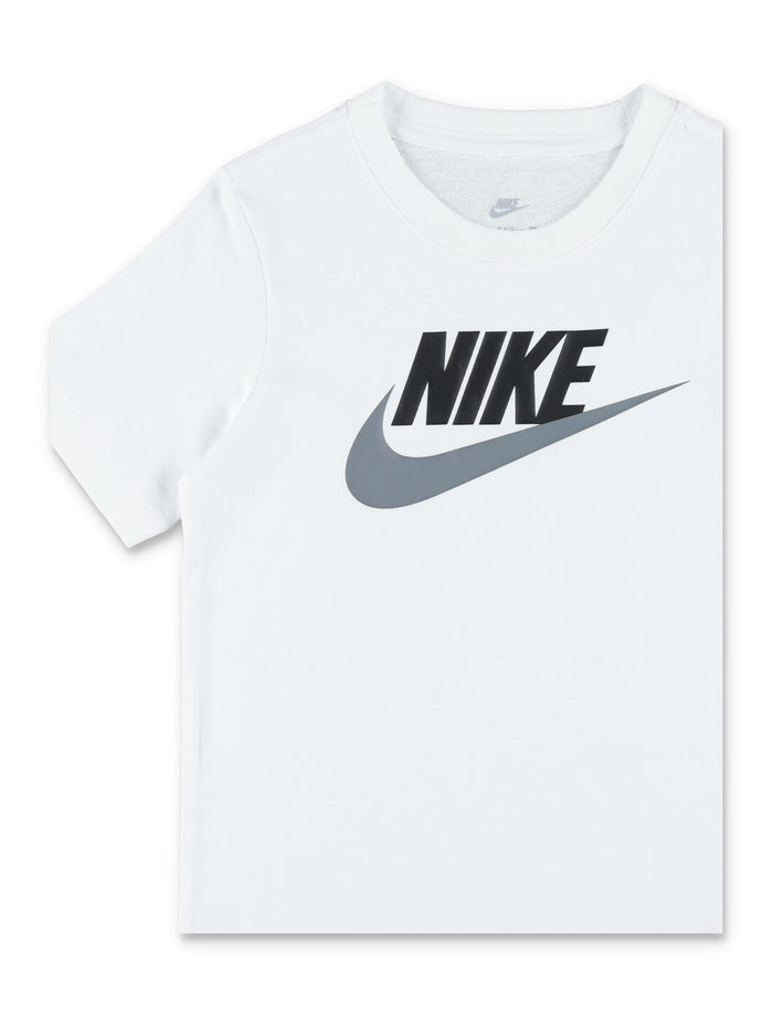 Nike Kids White Cotton Logo T-Shirt