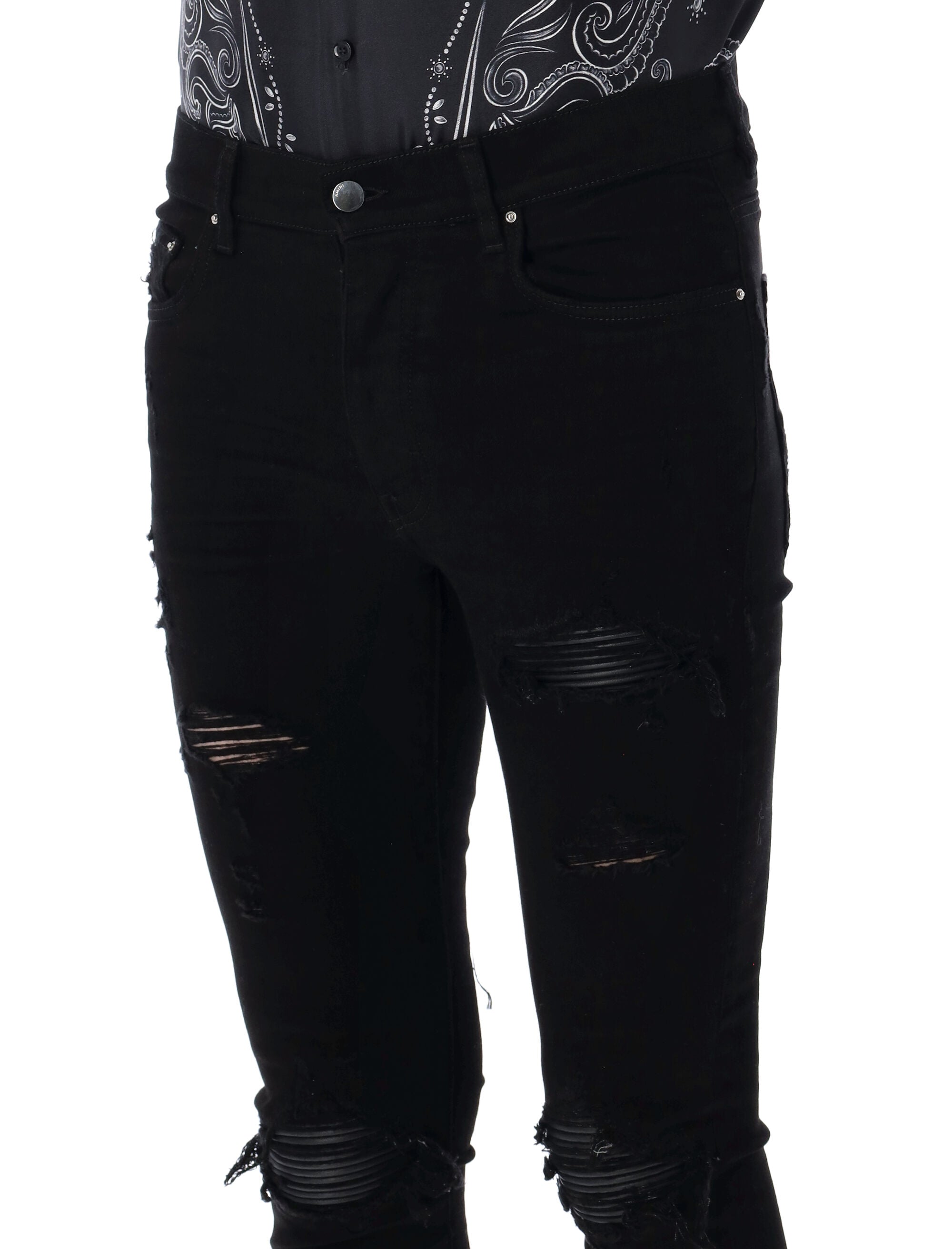 Amiri Mx1 Stretch Denim Jeans Black Cotton