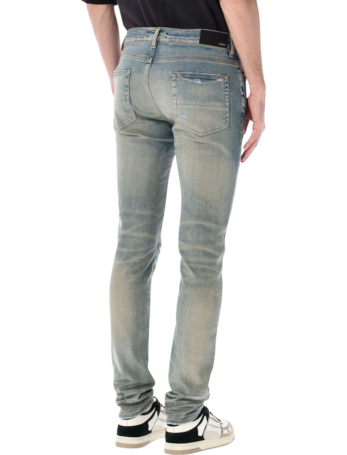 Amiri Mx1 Stretch Denim Jeans Clay Indigo Cotton