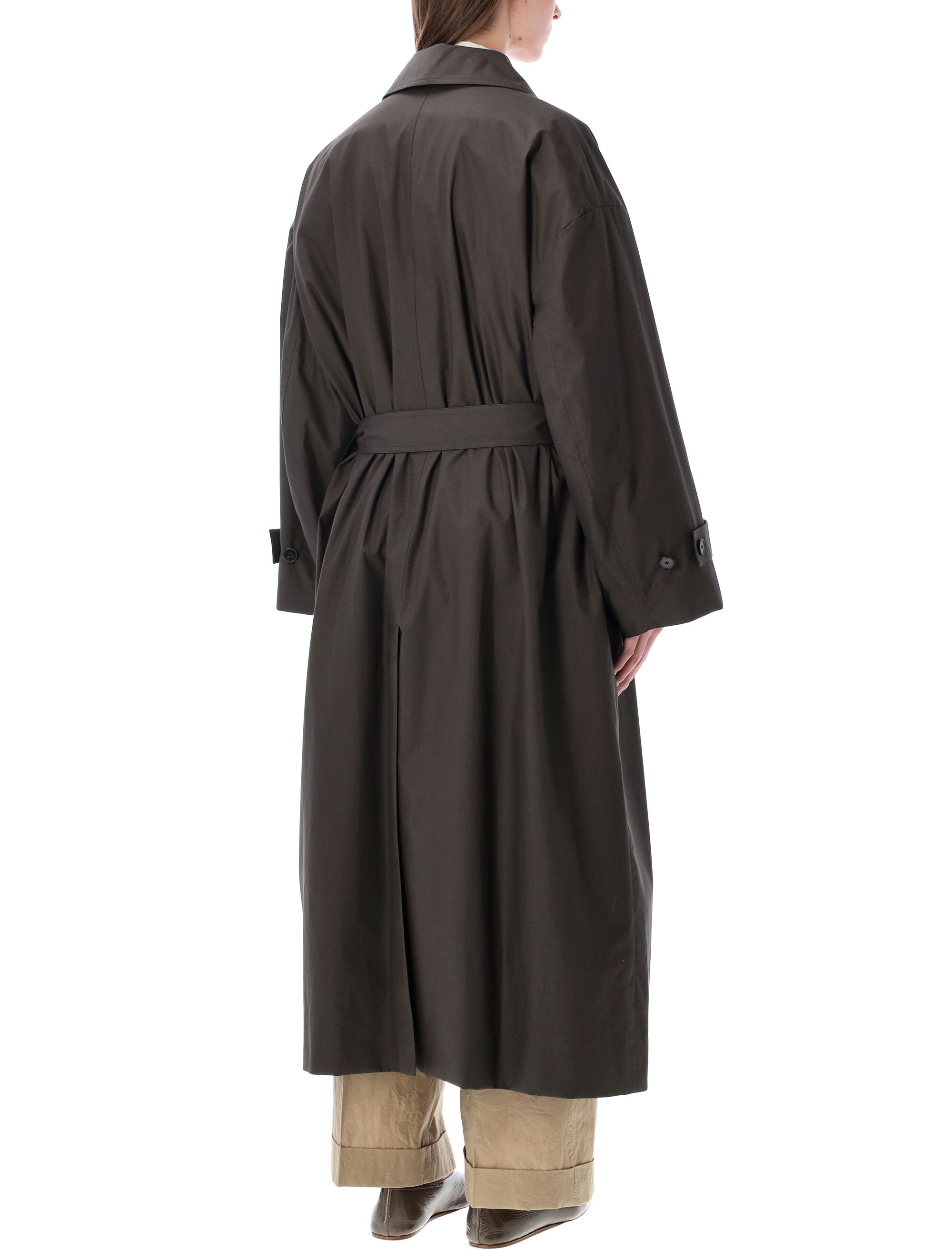 Soeur Helio Cotton Poplin Trench Anthracite Fonce Coat