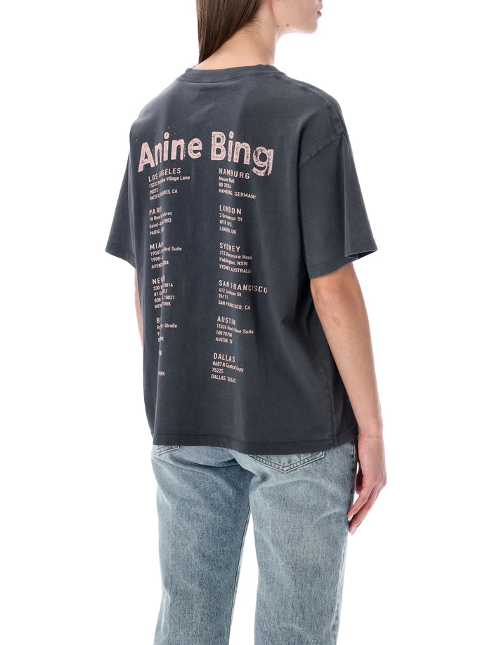 Anine Bing Cade Smiley T-Shirt Washed Gray Cotton