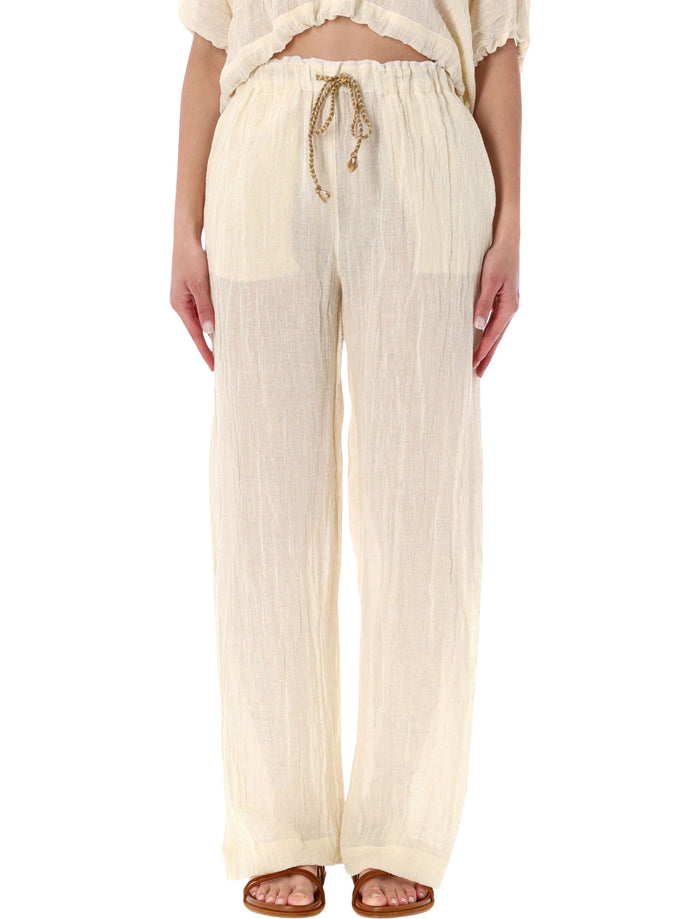 Lino Crinkle Linen Pants Naturale
