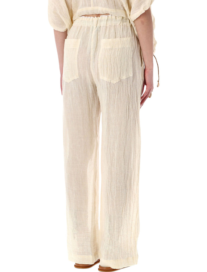 Lino Crinkle Linen Pants Naturale