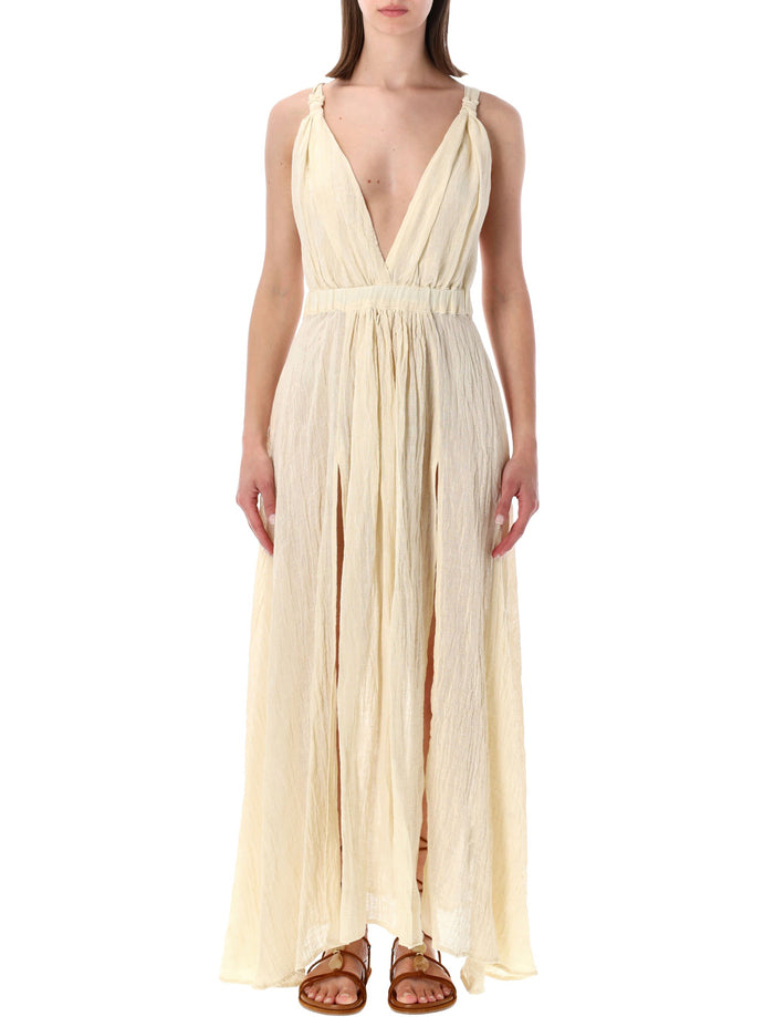 Lino Crinkle Linen Dress Naturale