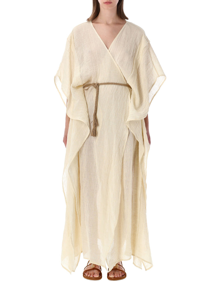 Lino Tunic Crinkle Linen Dress Natural