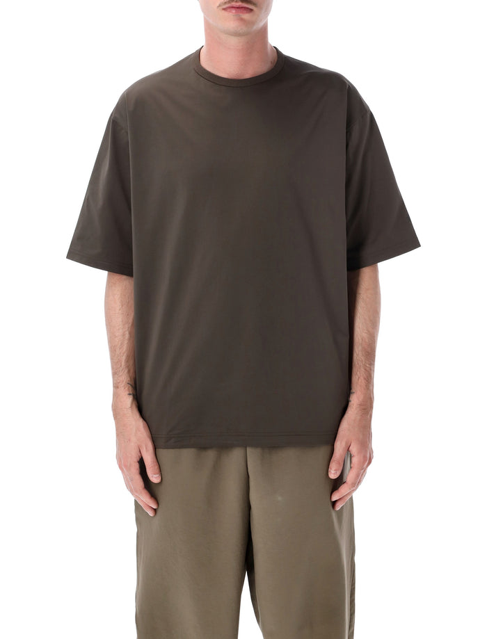 Goldwin Shirring Hem T-Shirt Jet Brown Polyester