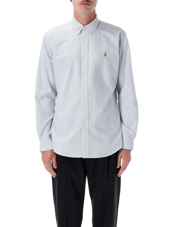 Polo Ralph Lauren Custom-Fit Cotton Oxford Shirt White Light Blue