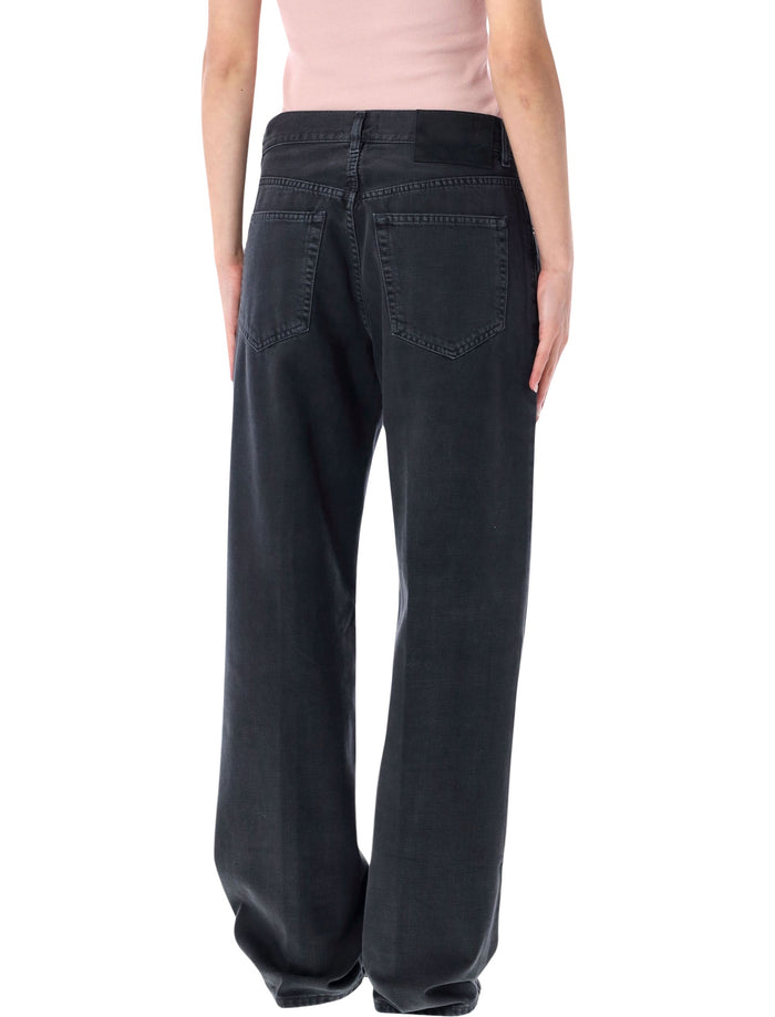 Haikure Bonnie Straight-Leg Denim Jeans Carbon Cotton