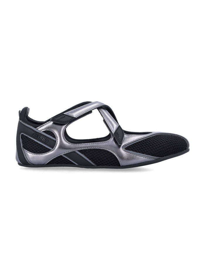 The Attico Floor 1 Mesh Ballerina Black Polyurethane Flat Shoes