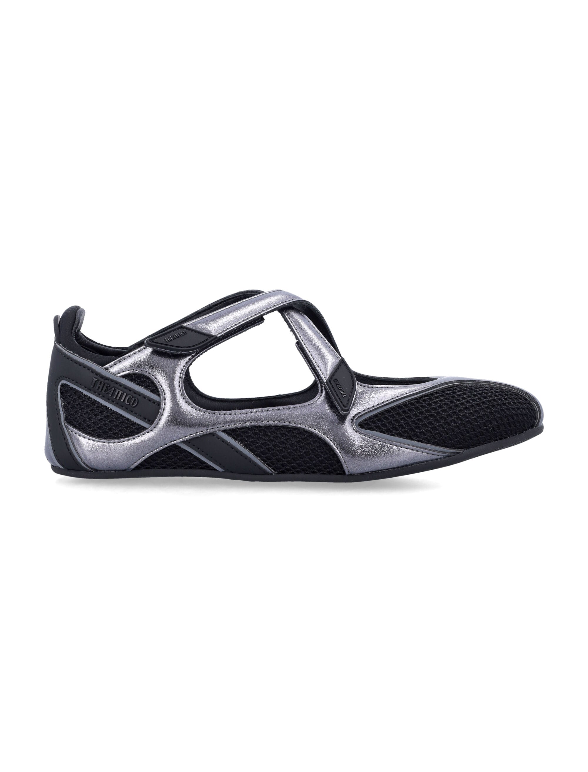 The Attico Floor 1 Mesh Ballerina Black Polyurethane Flat Shoes