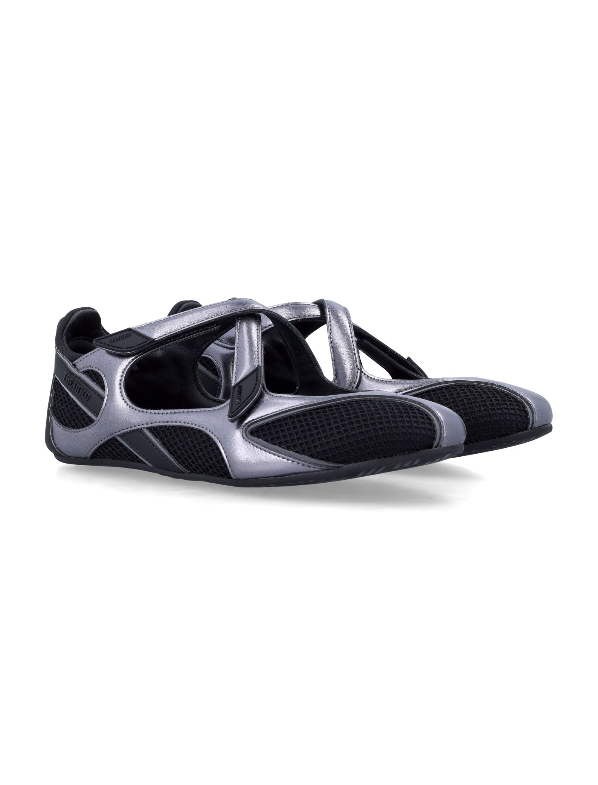 The Attico Floor 1 Mesh Ballerina Black Polyurethane Flat Shoes