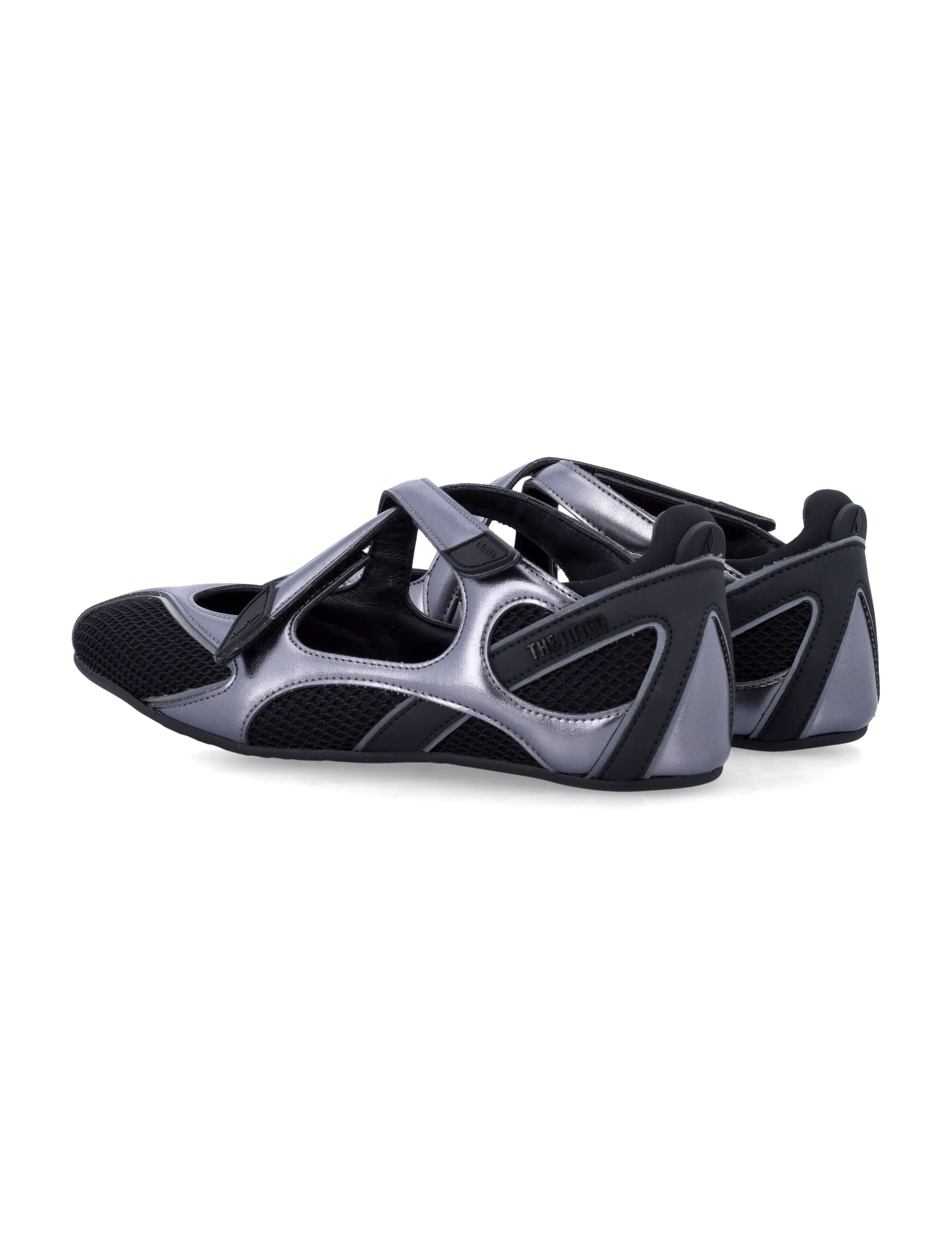 The Attico Floor 1 Mesh Ballerina Black Polyurethane Flat Shoes
