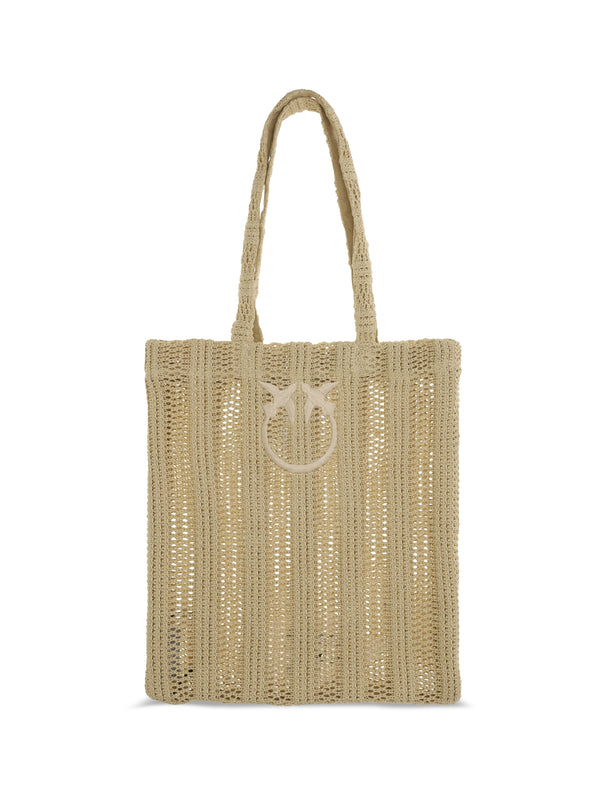 Pinko 100% Raffia tote bag in yellow