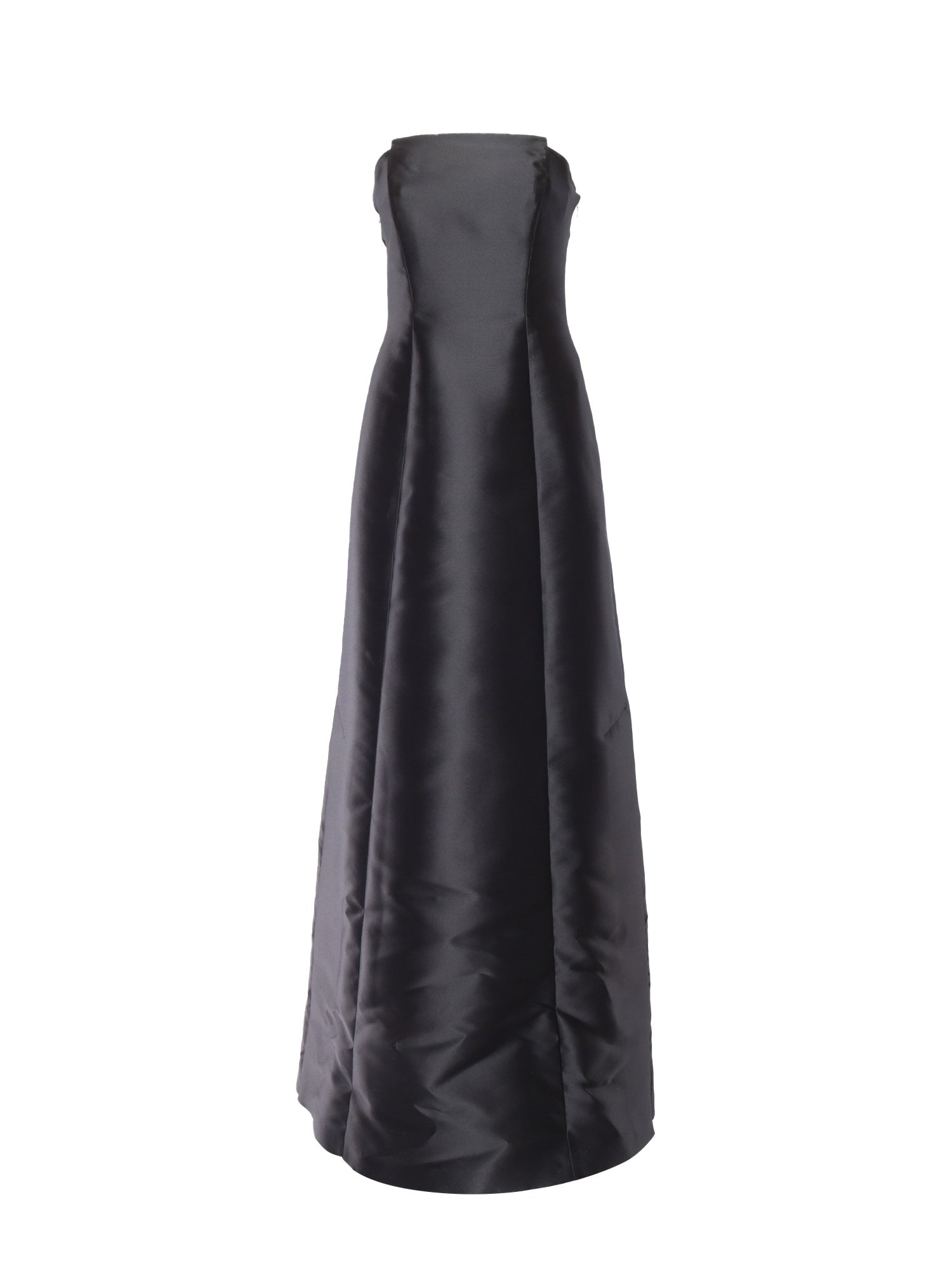 Dress Black Polyester Silk Midi