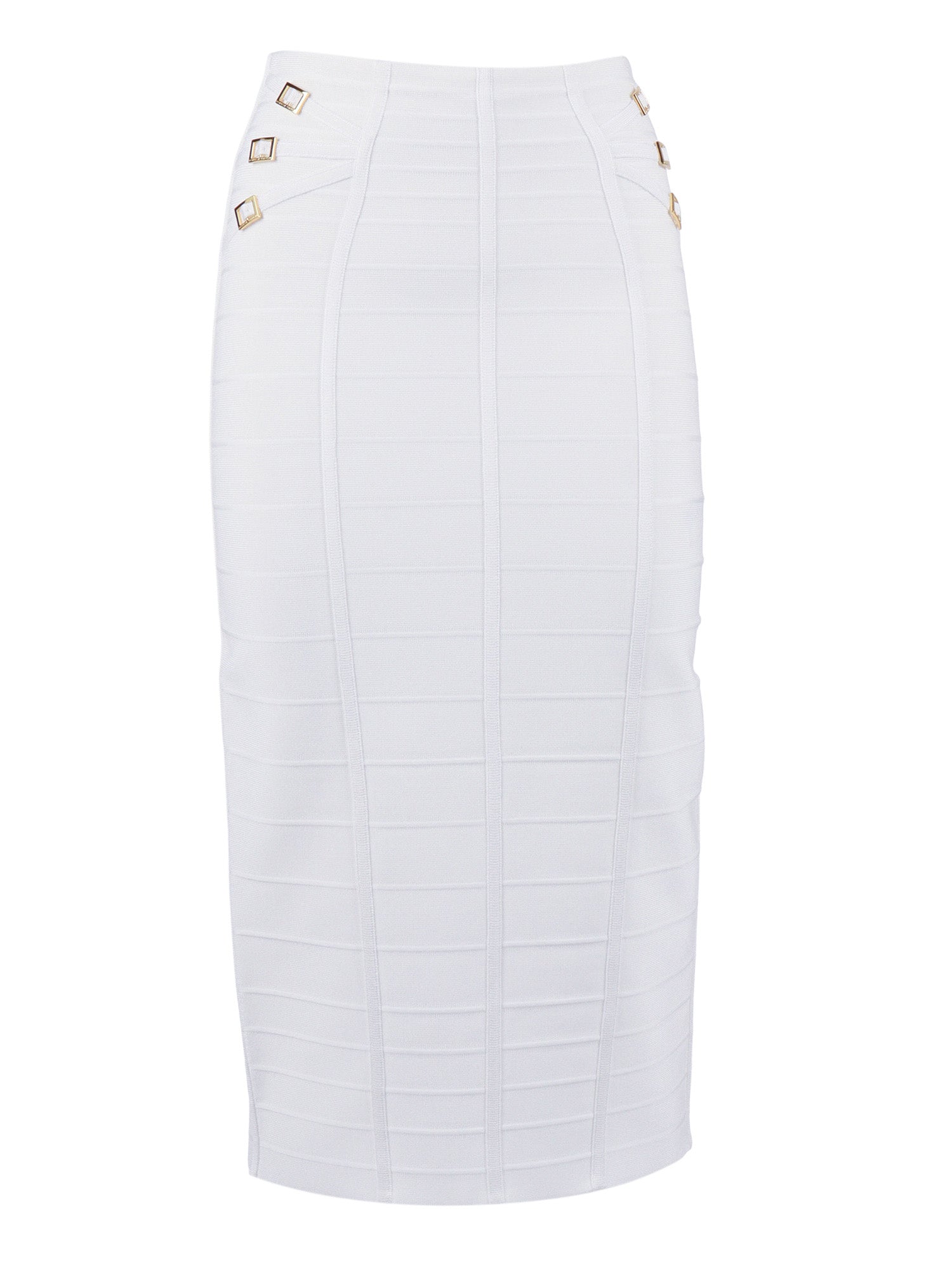 Womans Knitted Skirt White Viscose Polyamide