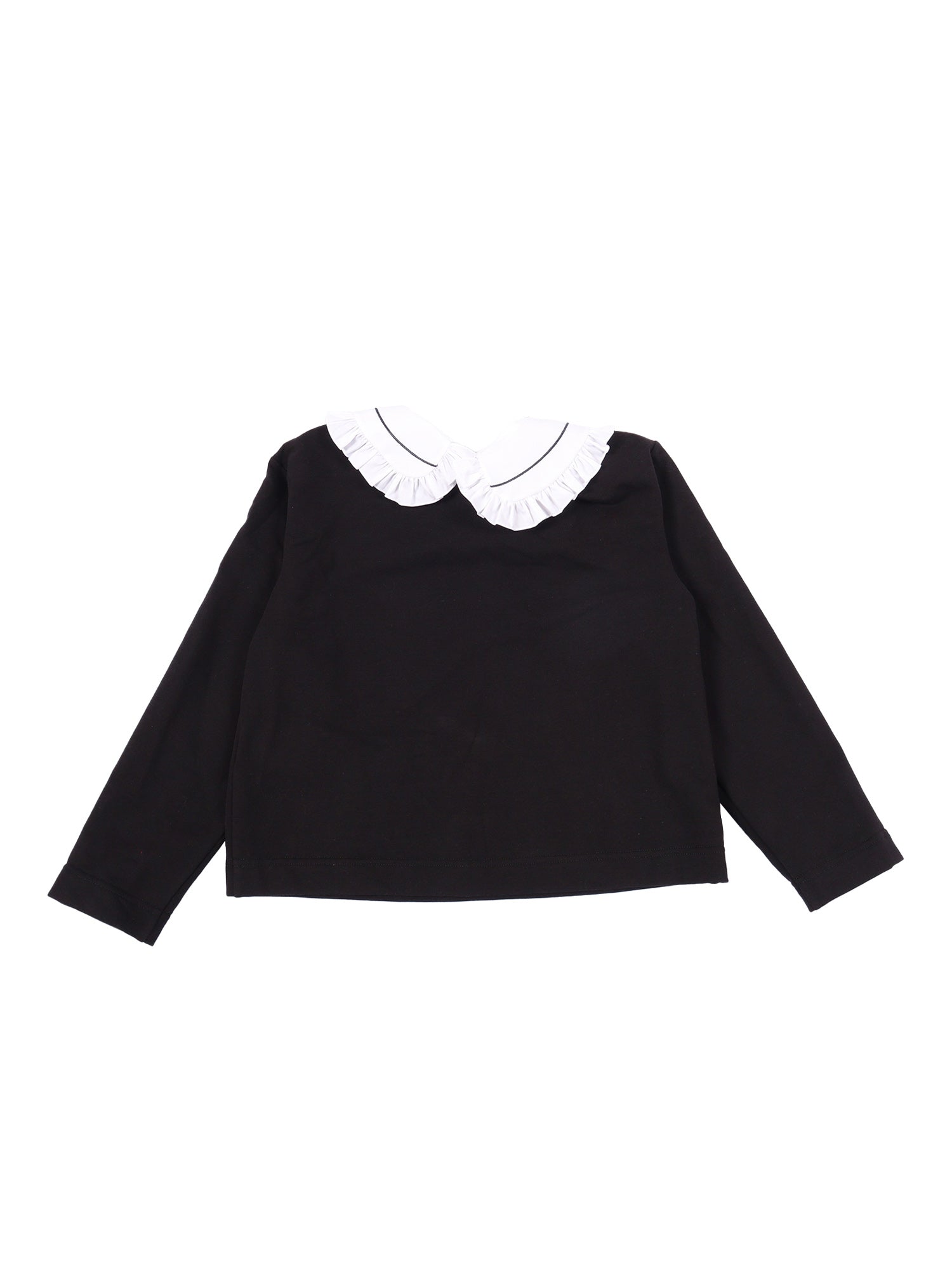 BLACK SWEATSHIRT WITH DETACHABLE COLLAR