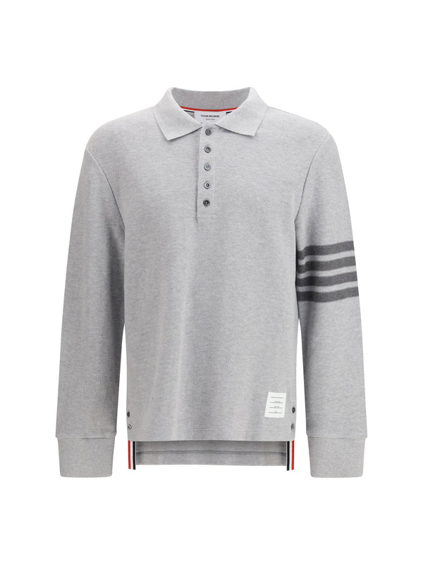 Thom Browne 100% Cotton polo in gray