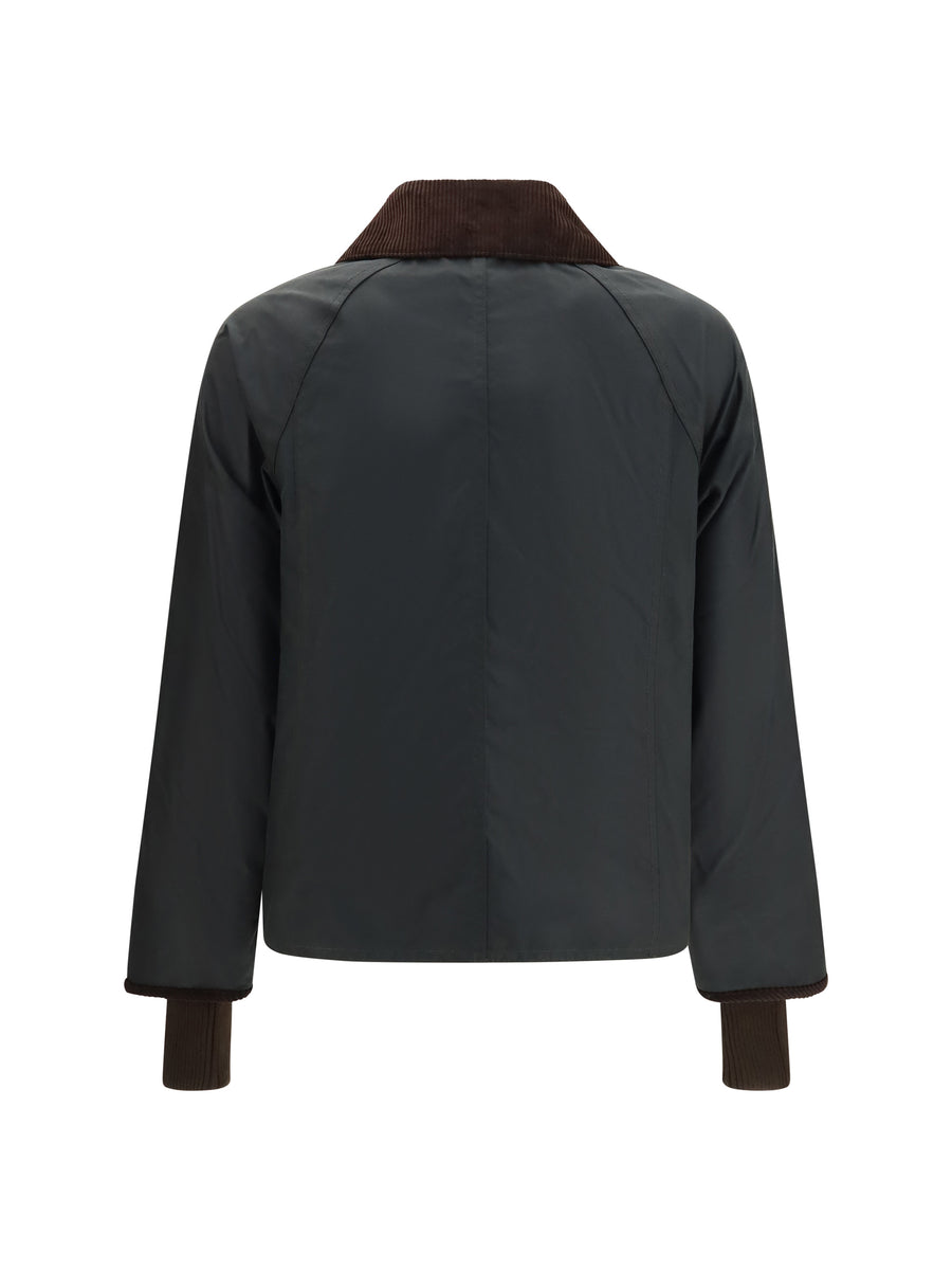 Waxed Jacket Beadnell Sage-Ancient Sage/ancient Cotton Puffer