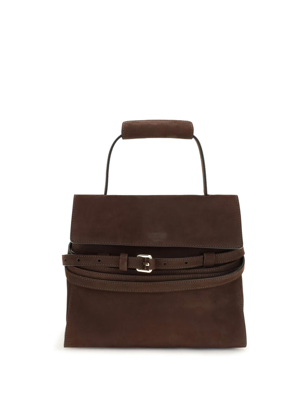 Handbag Nabuk Cioccolato Shoulder Bags