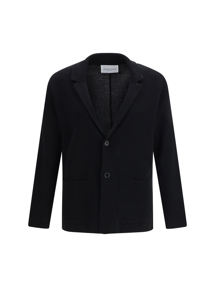 Roberto Collina 42% Polyamide blazer in black
