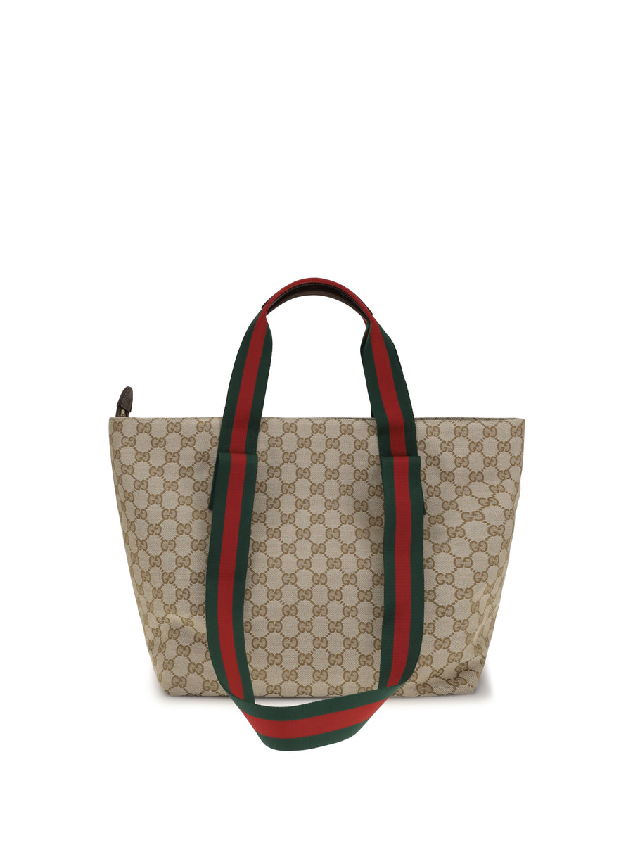 Gucci 52% polyester tote bag in beige