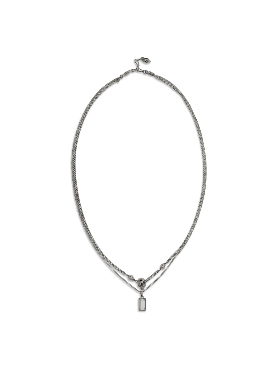 Alexander McQueen 100% brass necklace in silver