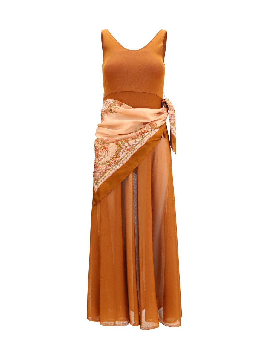 Zimmermann 56% Viscose; 41% Polyamide; 3% Elastane maxi dress in orange