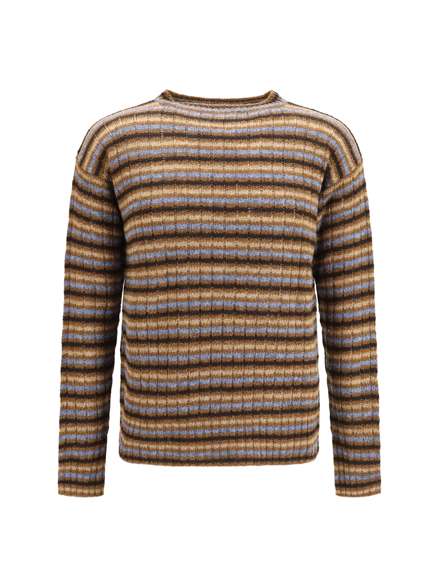 Wool Crewneck Sweater Ruggine Fleece Ovis Aries