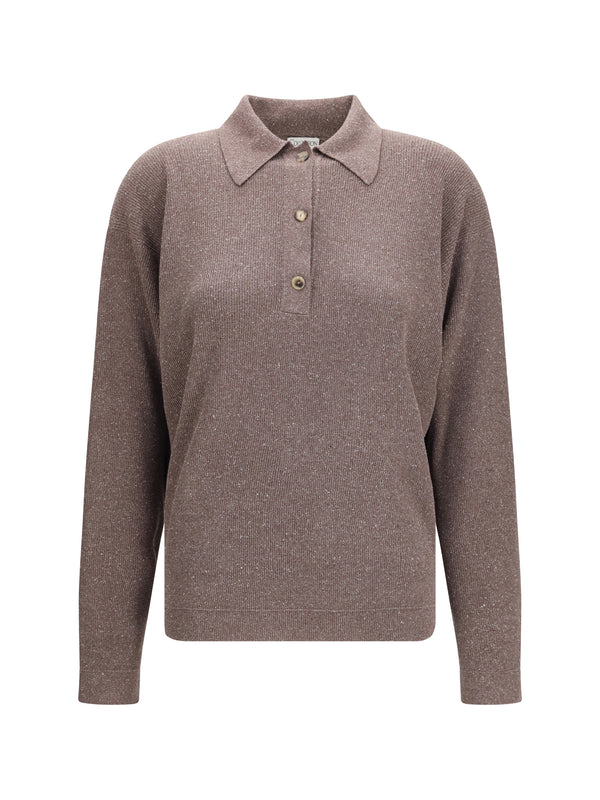 Calvin Klein 100% Silk sweater in brown