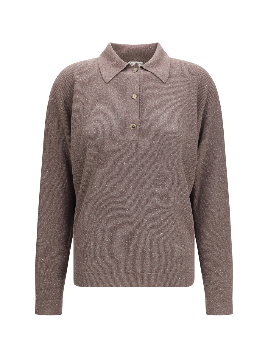 Calvin Klein 100% Silk sweater in brown