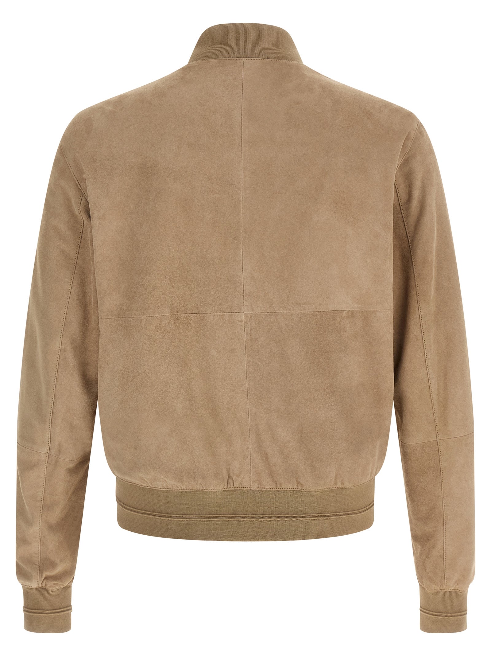 Suede jacket Beige Polyester Down Jacket, Parka, Casual
