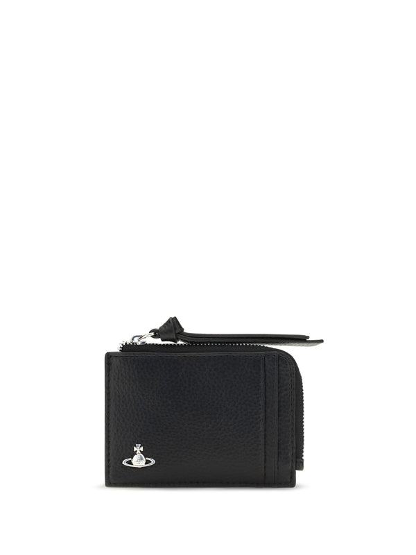 Zip Card Holder Black Calf Leather Bos Taurus Wallet