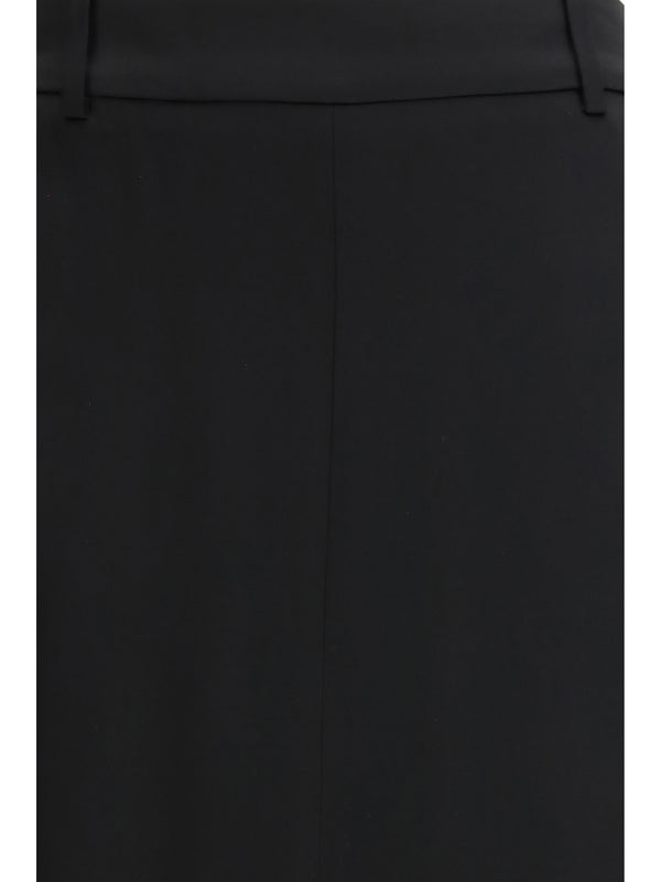 Skirt Crepe Envers Satin Black Outer: Acetate
