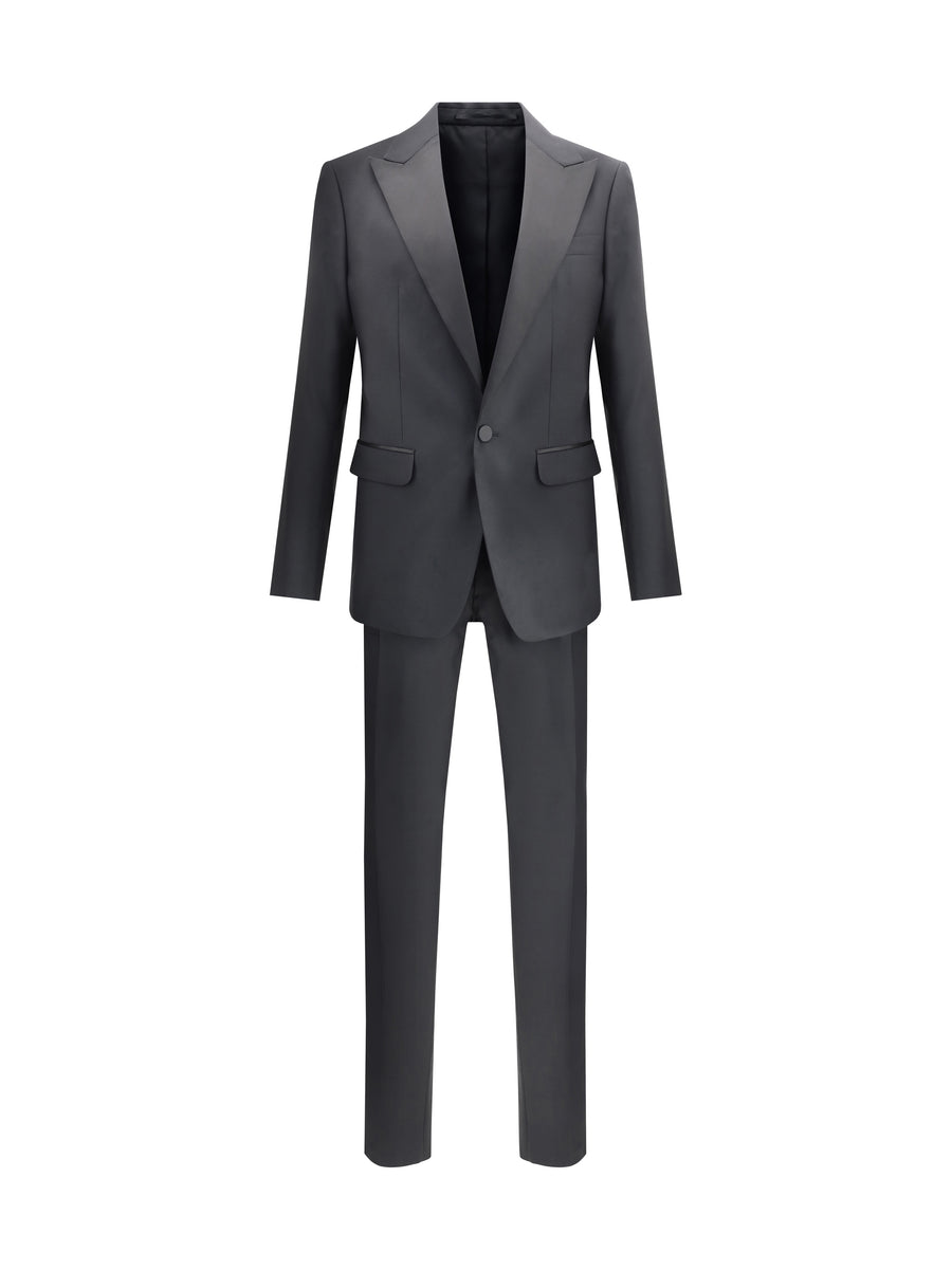 Dsquared2 65% Fleece Wool; 35% Silk suit in black