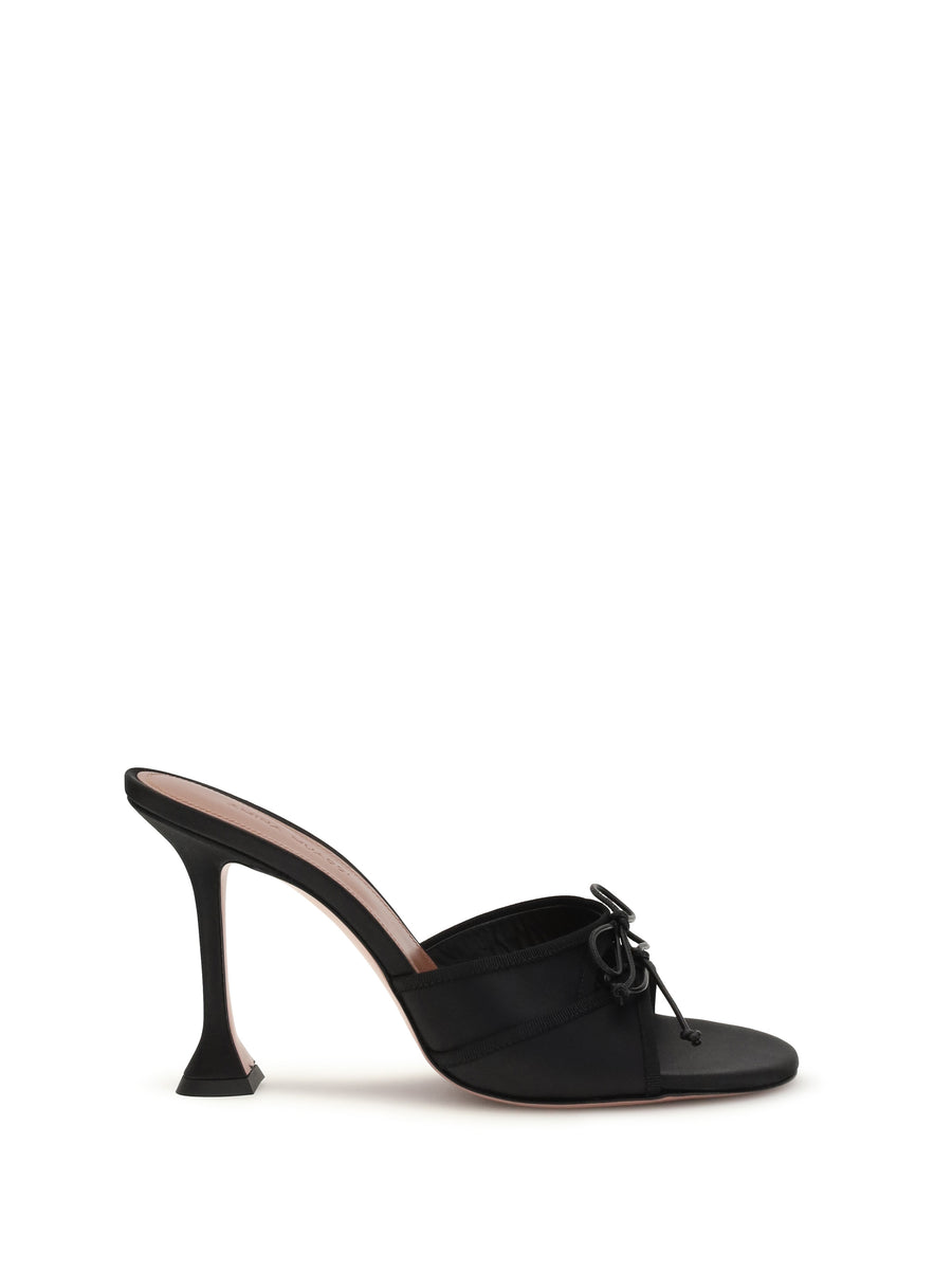 Amina Muaddi Upper: 100% fabric; Sole: 100% calf leather mule in black