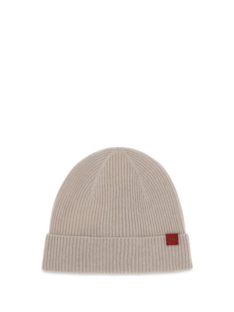 Kiton UCPL003K0239L07 100% Merino Wool Ovis Aries beanie in beige