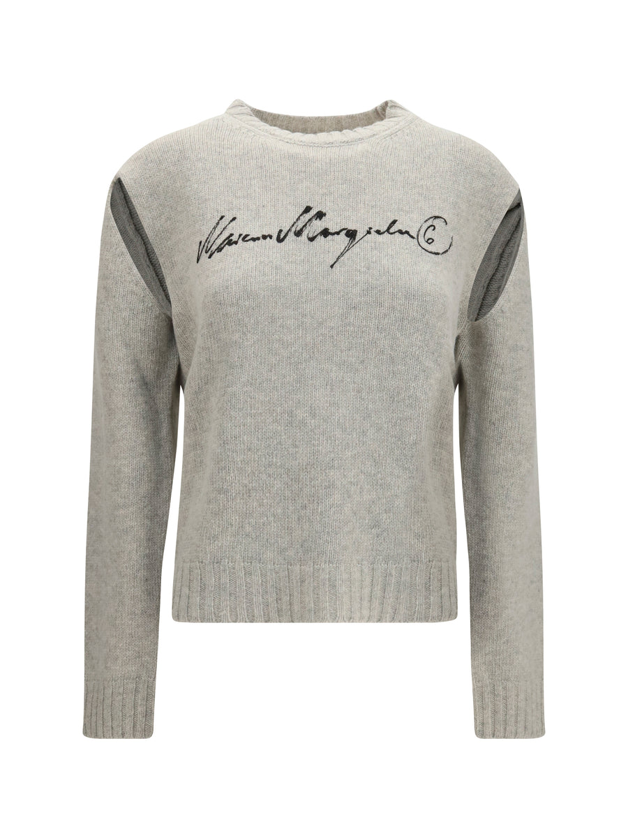 MM6 Maison Margiela 80% Merino Wool sweater in gray