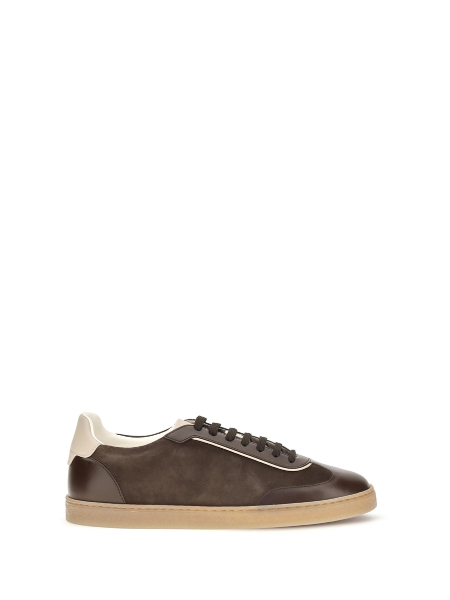 Brunello Cucinelli Upper: 100% calf leather; Sole: 100% rubber sneaker in brown