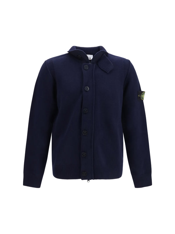 Stone Island 100% Cotton cardigan in navy