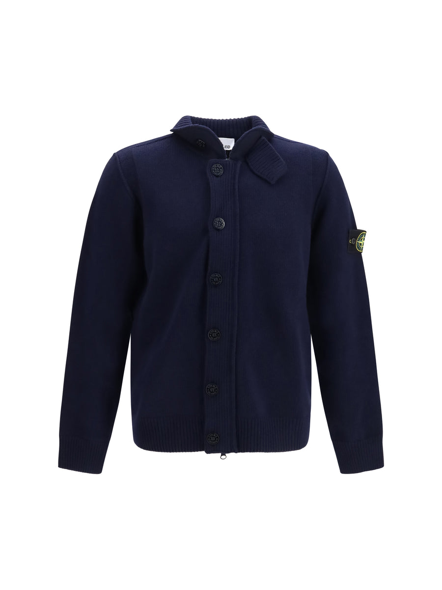 Stone Island 100% Cotton cardigan in navy
