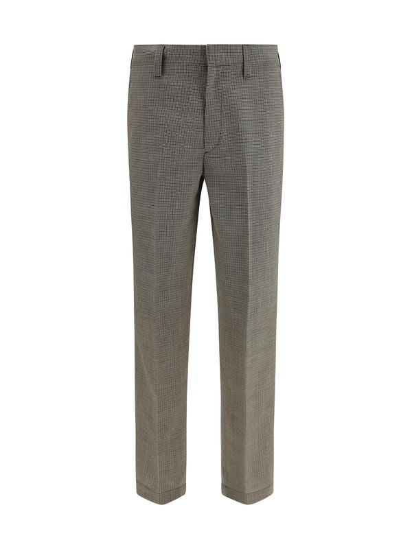 Prada 100% Fleece Wool Ovis Aries trousers in gray