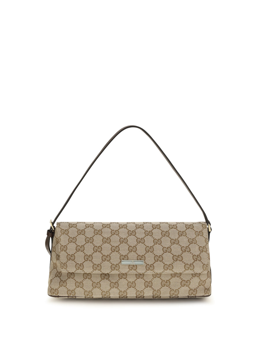 Gucci 52% Polyester; 24% Cotton; 24% Polyamide shoulder bag in beige