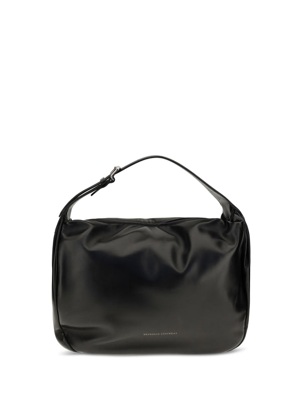 Boule Nappa Leather Shoulder Bag Nero Calf Bos Taurus